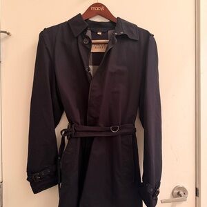 Burberry Blue Checkered Coat